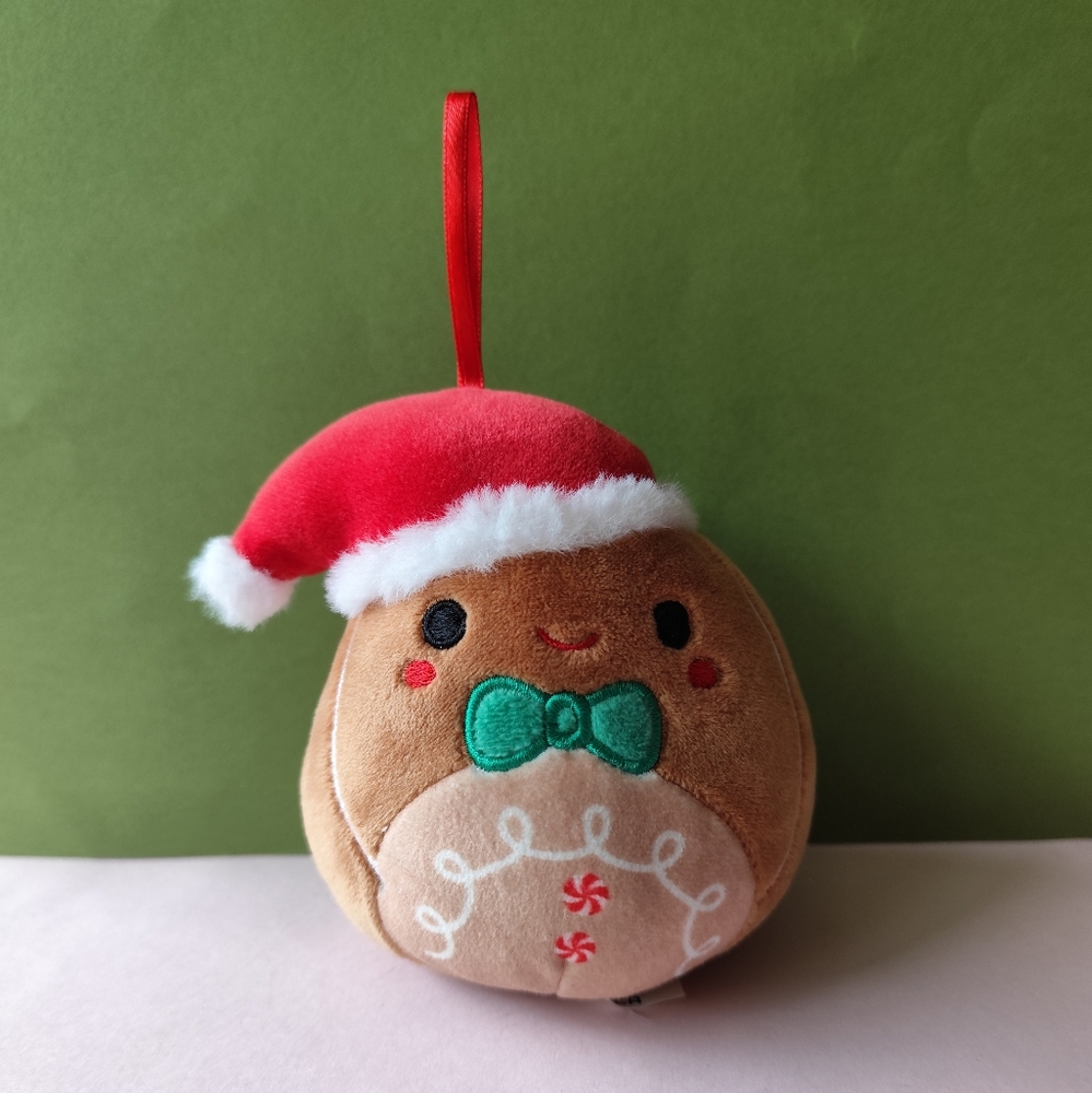 Squishmallows Holiday Classic Christmas Ornament Jordan the Gingerbread 4"